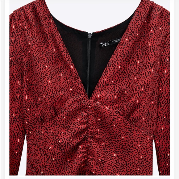 ZARA ruching Printed dress - Picture 13 of 14